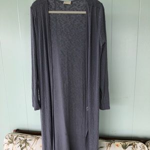 EMORY PARK knit maxi cardigan GRAY